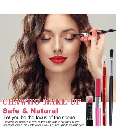 102 Colors Make up set teenagers girls Cosmetic Palette Set include Eyeshadow Palette Lipstick Blush Foundation Concealer Face Powder Mascara Lipgloss Brush for Every Woman(RED) 2#102PCS - Buy Online on GoSupps.com