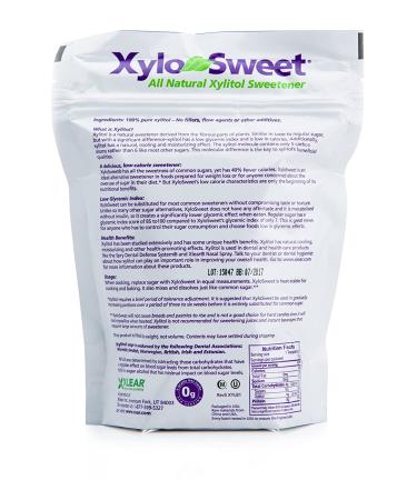 Xlear XyloSweet Non-GMO Xylitol Sweetener - 1 lb Bag | Natural Sugar Substitute Granules - Buy Online on GoSupps.com