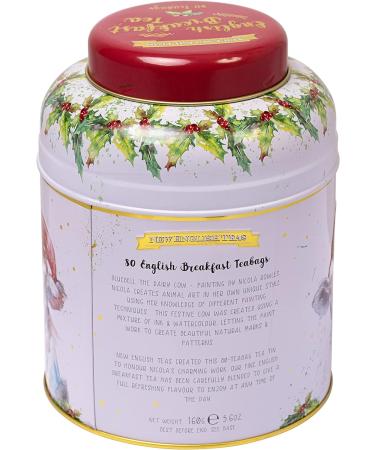 New English Teas Christmas Cow Tea Caddy with 80 English Breakfast Teabags - Buy Online on GoSupps.com