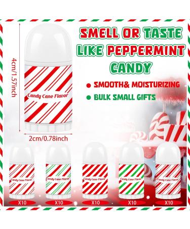50 Pcs Christmas Lip Balm Bulk Mini Candy Cane Peppermint Flavor Lip Balms Bulk Christmas Stocking Stuffers Xmas Party Gifts Small Thank You Employee Appreciation Gifts for Women Men (Candy) 50 Candy - Buy Online on GoSupps.com