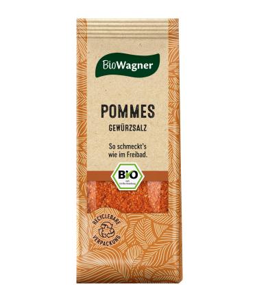 Biowagner - organic fries spice salt |Spice salt for fries |Fits perfectly with numerous potato dishes |Natural organic ingredients |Recyclebare packaging |60 g
