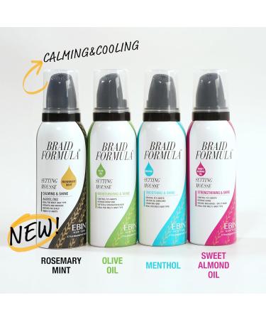 Buy EBIN NEW YORK Braid Formula Setting Mousse - Rosemary Mint + Biotin (2.7 oz) | Best International Shipping - Buy Online on GoSupps.com