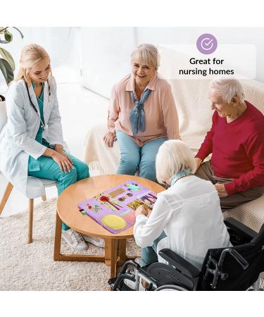 Calming Sensory Fidget Blanket for Dementia Activities | Elderly Products for Alzheimer's, Aspergers, Autism, Anxiety | Comforting Dementia Aid - Buy Online on GoSupps.com