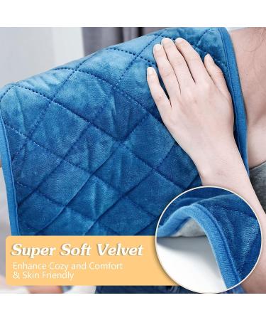 UTK Ultra-Comfort Infrared Weighted Heating Pad - 2.2lbs Jade Stone Filled Electric Heat Pad for Pain Relief - 12x24 Ultra-Soft Velvet - 6 Heat Settings - Auto Shut Off - Back, Neck, Shoulders - Buy Online on GoSupps.com