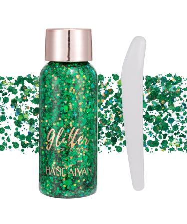 GL-TURELIFES MERMAID Mermaid Chunky Glitter Lidscay Glitter Body Gel Festival Glitter Cosmetics Face Hair Nail Make-up Long Lasting Sparkling 30 G (#109 Christmas Green) - Buy Online on GoSupps.com