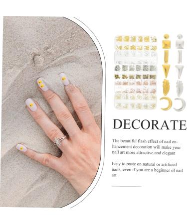 Ipetboom 5 Boxes Metal Nail Decoration 3d Nail Charms Manicure Decor Gemstones for Nails Manicure Charm 3d Nail Art Sticker Nail Gems Unique Nail Decor Nail Art Gems Decorations Pp Assorted - Buy Online on GoSupps.com