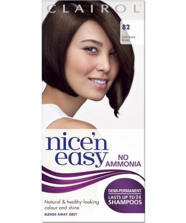 Clairol Nice'n Easy No Ammonia Hair Dye 82 Dark Warm Brown - 1 Count Pack - Buy Online on GoSupps.com