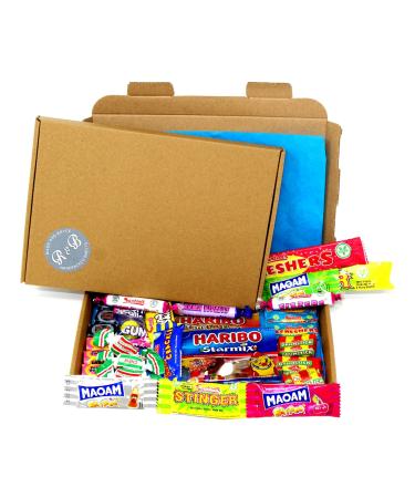 Retro Sweet Hamper Gift Box. Letterbox busting box packed with classic sweets by Rixon and Bryce