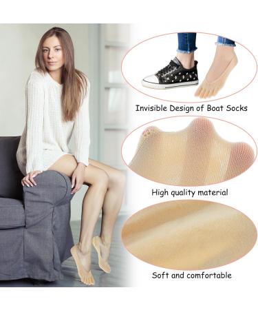 Shop Aster 5 Pairs Orthopedic Toe Compression Socks for Women - No Show Bunion Relief & Breathable Five Finger Liner Socks - Buy Online on GoSupps.com