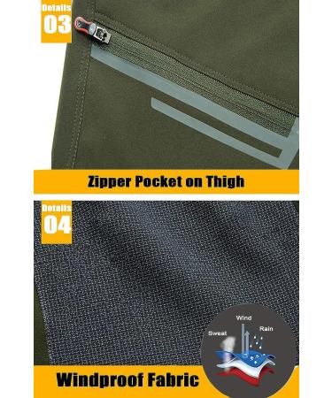 MAGCOMSEN Men's Winter Fleece-Lined Ski Snow Pants | Water-Resistant, 4 Zip Pockets | Black 32 - Buy Online on GoSupps.com