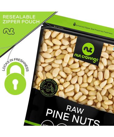 Raw Pine Nuts Pignolias - 5 LB Bulk Bag, Unsalted & Superior to Organic - Healthy Protein Snack, All Natural, Keto Vegan & Kosher - Prime Resealable Bag - Buy Online on GoSupps.com