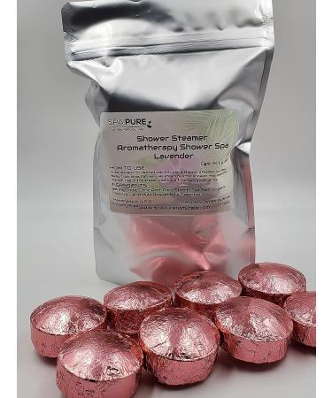 Spa Pure Aromatherapy Shower Steamers - Set of 8 Shower Bombs with Lavender Essential Oil for Mood Transformation - Buy Online on GoSupps.com