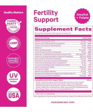 Pink Stork Magnesium Glycinate + Fertility Support Bundle Magnesium Supplement for Women Prenatal Vitamin for Conception - Buy Online on GoSupps.com
