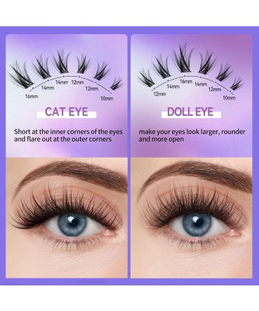 320 PCS Fluffy Lash Clusters - 3D Volume Faux Mink Eyelashes with Invisible Band | 10-16mm Wispy Eyelash Extensions for Easy Application - Buy Online on GoSupps.com