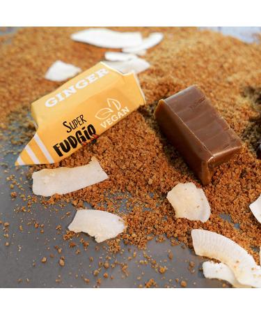 Super Fudgio Organic Ginger Candies - Vegan & Gluten-Free Caramel Treats | 6x150g Multipack | No Palm Oil - Made with Organic Coconut Milk & Coconut Sugar - Buy Online on GoSupps.com
