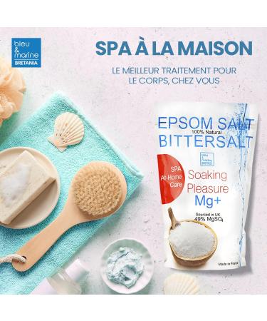 Organic Magnesium Epsom Salt - Bath Salts and Tired Legs Calluses Muscle Recovery Relaxation Magnesium Skin Recharge Exfoliating Detox and Vitality Plant Care 250g - Buy Online on GoSupps.com