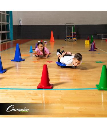 Champion Sports Office TC9SET Field Marker Cone  Red/Orange/Yellow/Green/Blue/Purple  9 US - Buy Online on GoSupps.com