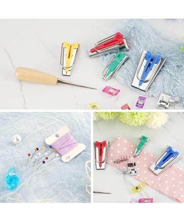 ZECARFA Bias Tape Maker Kit - Quilt Binding Tools Set with 4 Sizes - Includes 2 Yards Purple Bias Tape - Create Unique Fabric Designs - Buy Online on GoSupps.com