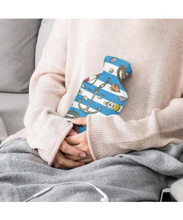 Sailing Hot Water Bottle with Plush Cover - Hand Warmer for Adults & Kids | 26.5x15.3cm | Ideal for Cozy Comfort - Buy Online on GoSupps.com