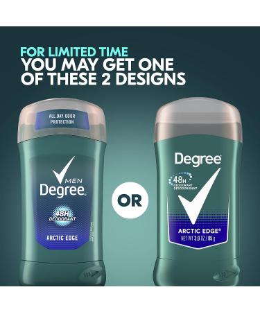 Degree Men Original Aluminum Free Deodorant for Men 48-Hour Odor Protection Arctic Edge & Intense Sport (Pack of 6) 3 Ounce Stick Fresh Mint Scent - Buy Online on GoSupps.com