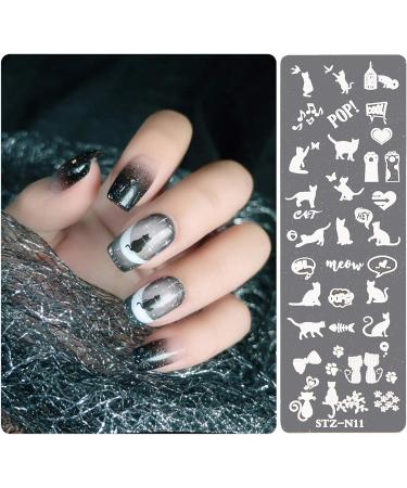 Cat Paw Love Nail Art Stamping Plate for DIY Manicure Style 1 - Buy Online on GoSupps.com