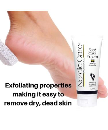 Nordic Care Foot Care Cream 6oz - 10% Urea for Dry Skin & Cracked Heels Treatment - Buy Online on GoSupps.com