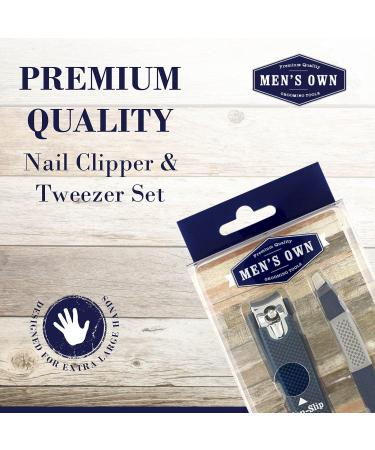 Men's Own Large Nail Clipper and Slanted Tweezer Grooming Set - Buy Online on GoSupps.com