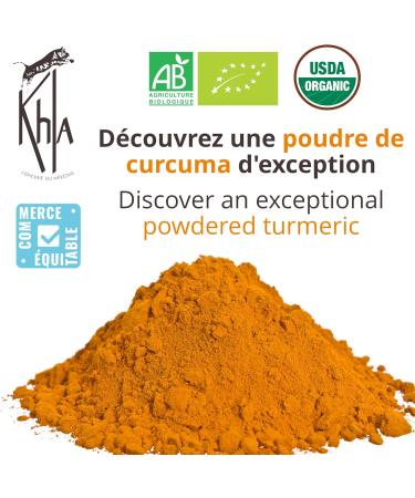 Khla - Organic Turmeric Powder - Sachet 250 g - Vietnam Ground Turmeric Root - Cooking & Pastry Ingredient - Meats Fish Cur - Buy Online on GoSupps.com