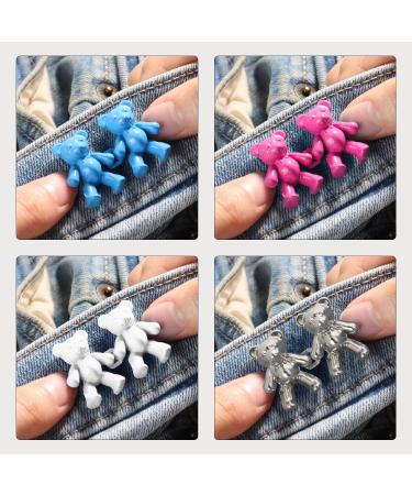 RichLuck Adjustable Jean Button Pin - No Sewing Required - Silver Bear Design - Buy Online on GoSupps.com