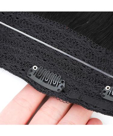 Hair Extensions Wire Hair Extensions Human Hair Remy Human Hair 12-18 inches Silky Straight Jet Black Invisible Light Fish Line Hair Pieces with 4 Clips for Women Natural Human Hair(14inches) - Buy Online on GoSupps.com