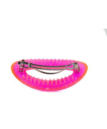 Buy Neon Pink Oval Patent Clasp (9.5x6cm) with Silver Glitter - Made in Germany | WeLoveBeads - International Shipping Available - Buy Online on GoSupps.com