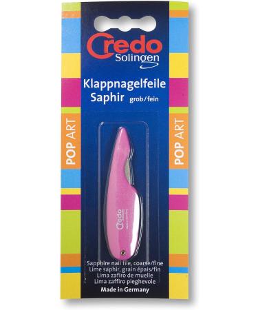 CREDO Saphir Folding Nail File POP ART Coarse/Fine Chrome File Sheet Pink - Buy Online on GoSupps.com