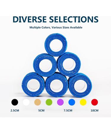 JClife Self-Adhesive Elastic Bandage - 6 Roll Set Multi-Colored 5cm x 450cm for Sports Injuries & Pet Care | Medical Fixing Tape - Buy Online on GoSupps.com