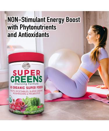 Country Farms Super Greens Alkalizing Formula Berry - 10.6 oz (300g) | Boost Energy & Detoxify - Buy Online on GoSupps.com