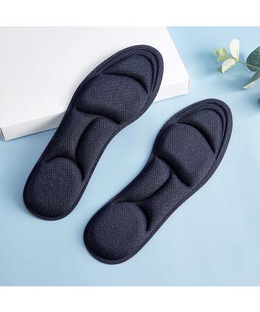 5D Sponge Comfort Insoles 2-Pairs | Arch & Heel Pain Relief for Men & Women | Dark Blue, Large Sizes - Buy Online on GoSupps.com