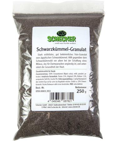 Schecker Nigella Granules 1 x 250 g Strongly softened Good tasting fine granules Supports skin health - Buy Online on GoSupps.com