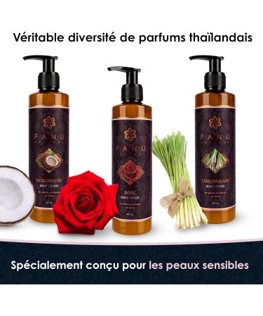 Panu Natural lemongrass body lotion rich body lotion for very dry skin moisturizing body lotion from thailand natural body cream vegan body care - Buy Online on GoSupps.com