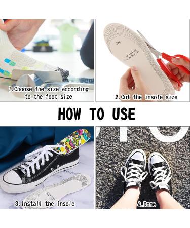 3 Pairs Kids Shoe Insoles | Memory Sponge Soft Breathable Inserts | Cut to Fit Children & Toddler Shoes - Buy Online on GoSupps.com