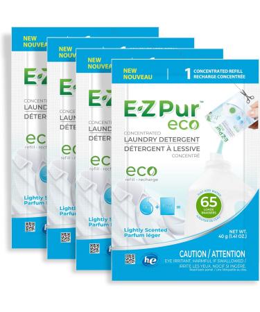 260 Loads Environmentally Friendly Laundry Detergent Starter Kit - Includes Four 40g Refills Lightly Scented and Empty Jug Add Water to Refills to Make 7.2L Liquid - EZ Pur Eco. - Buy Online on GoSupps.com