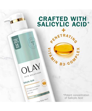 Olay Skin Solutions Hydrating Body Wash for Women with Salicylic Acid 17.9 fl oz (Pack of 4) - Buy Online on GoSupps.com