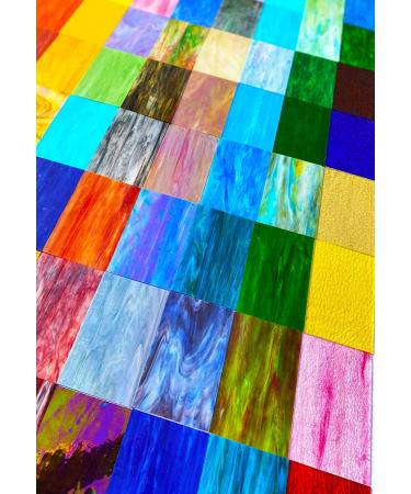 PALJOLLY 9 Sheets 4 x 6 inch Iridescent Stained Glass - Rainbow Colors for Mosaics & Hobby Projects - Buy Online on GoSupps.com