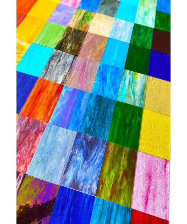 PALJOLLY 6 Sheets Large Iridescent Stained Glass Variety Pack - 6'' x 7 1/2'' Rainbow Colors for Glass Crafts & Projects - Buy Online on GoSupps.com