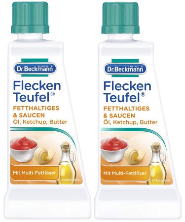 2x Dr. Beckmann Stain Devil for Fatty Items & Sauces 50 ml - With 3-fold grease remover