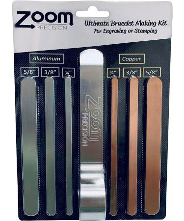 Metal Stamping Kit: Aluminum and Copper Bracelet Blanks with Bending Bar - 19 Pieces - Buy Online on GoSupps.com