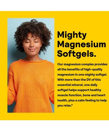 NATURE'S LIFE SoftMag 500 mg - Magnesium Complex - Bone Health Muscle and Heart Health Support - Easy to Swallow Softgels - 60-Day Guarantee 60 Servings 60ct 60 Count (Pack of 1) - Buy Online on GoSupps.com