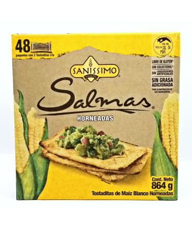 Salmas Horneadas Sanissimo Oven Bake Corn Crackers, 3 Count (Pack of 48)