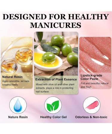 Nail Varnish Kit Quick Dry & Long Lasting Nail Polish Non-Toxic Natural Nail Varnish Green Blue Black Nail Polish No Need UV Nail Paint Valentines New Year Mother's Day Gift for Women Colorful - Buy Online on GoSupps.com