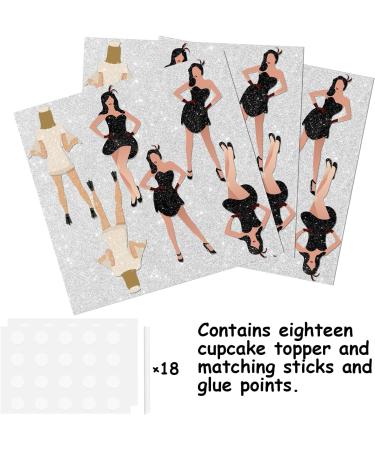 18pcs Glitter Graduation Dancing Girl Dessert Cupcake Topper Congrats Grad 2024 Prom Night Theme Decorations High School College Graduation Party Decor Supplies - Buy Online on GoSupps.com
