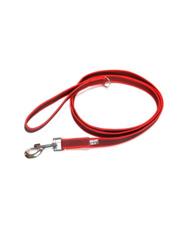 IDC Color & Gray rubberized leash 20 mm x 2 m with loop and D-ring red-grey Red-grey 20 mm x 2 m (with loop and D-ring)