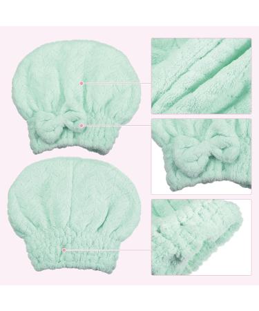 VOCOSTE Diamond Shape Hair Drying Towel - Quick Drying Lightweight & Strong Absorbent Dry Cap for After Bath Hair Care - Green - Buy Online on GoSupps.com
